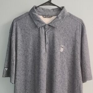 Level Wear Like New ✨ Patterned Navy Blue 💙 & White Polo Shirt Size 2XL/2TG